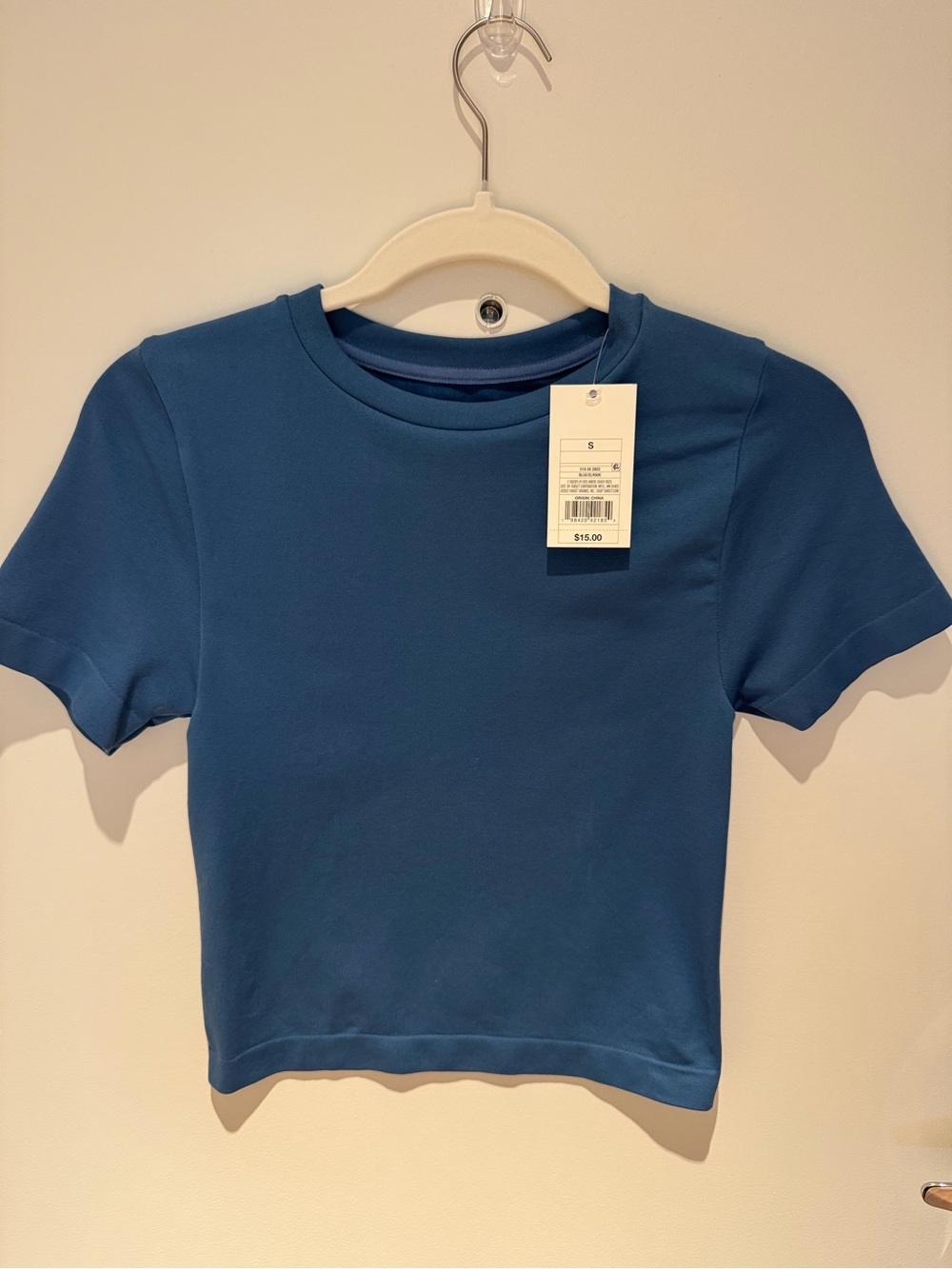 Blue Cropped Crewneck Tee
